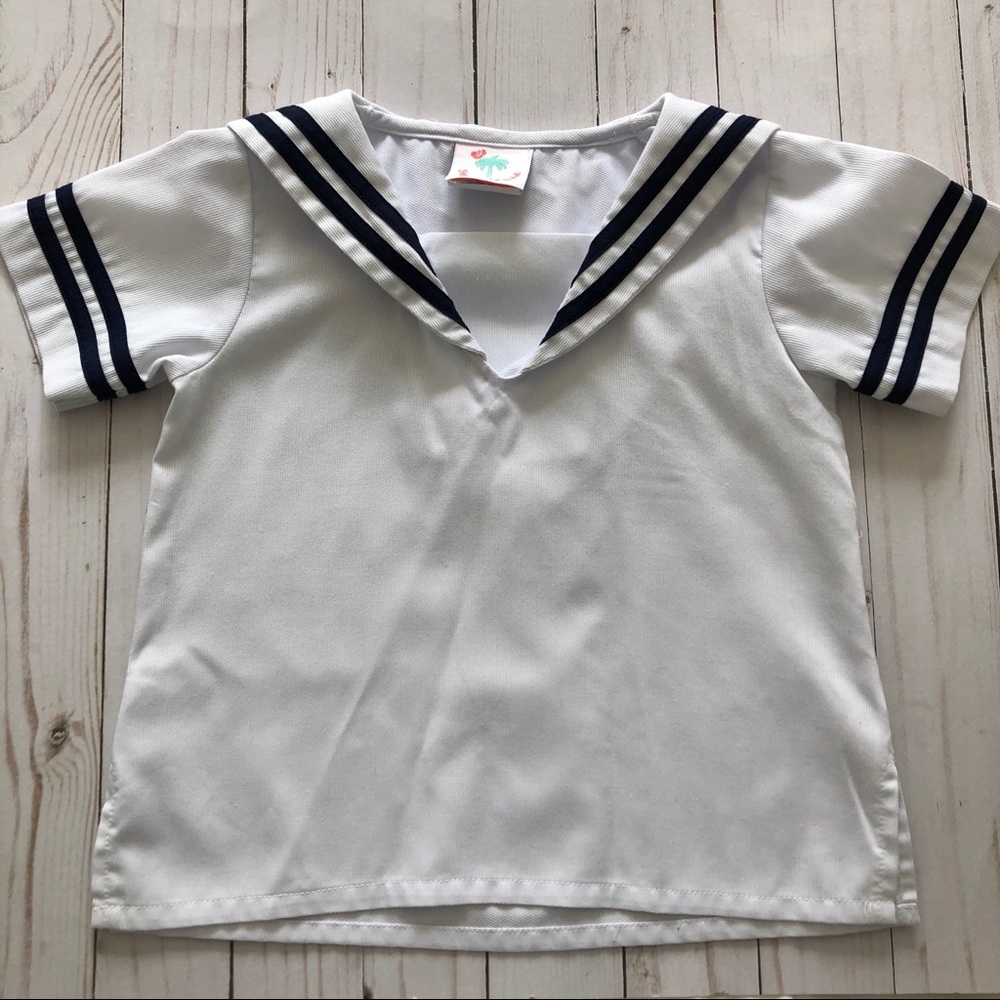 Sailor shirt top blouse Navy White 5 Nautical